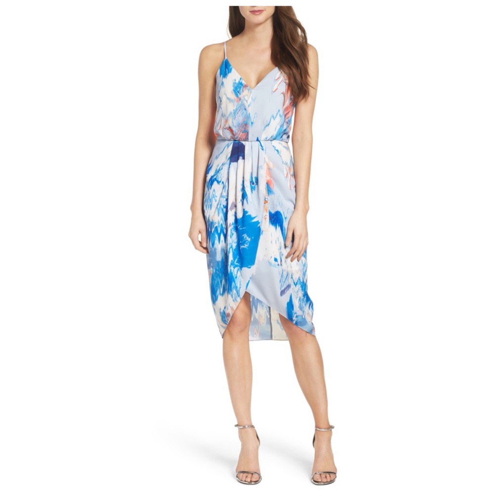 Chelsea28 Print Faux Wrap Dress